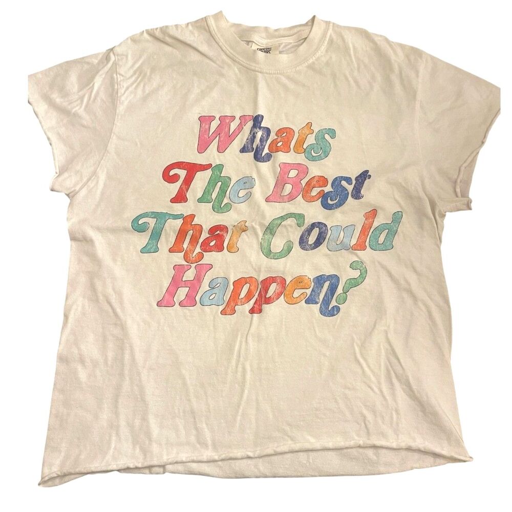 Womens Novelty Graphic Logo T Shirt Sz M 100% Cotton Short Sleeves Casual Cute